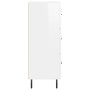 Aparador de madera contrachapada blanco brillante 34,5x34x90 cm de vidaXL, Aparadores - Ref: Foro24-828622, Precio: 80,07 €, ...