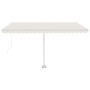 Toldo de pie manual retráctil crema 400x350 cm en Toldos | Comprar online en Foru.es
