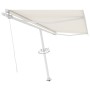 Toldo de pie manual retráctil crema 400x350 cm en Toldos | Comprar online en Foru.es