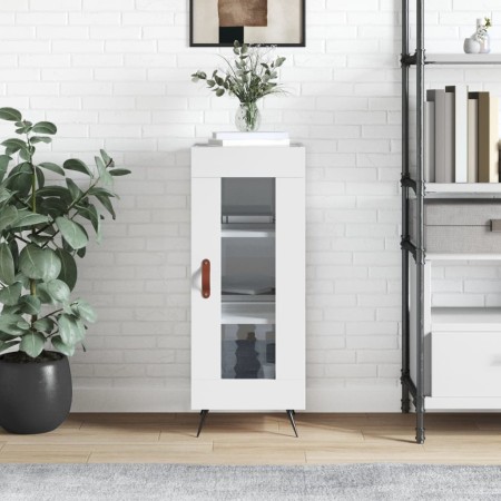 Aparador de madera contrachapada blanco brillante 34,5x34x90 cm de vidaXL, Aparadores - Ref: Foro24-828766, Precio: 62,93 €, ...