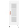 Aparador de madera contrachapada blanco brillante 34,5x34x90 cm de vidaXL, Aparadores - Ref: Foro24-828766, Precio: 62,93 €, ...