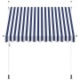 Toldo manual retráctil azul y blanco a rayas 250 cm en Toldos | Comprar online en Foru.es