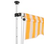 Toldo manual retráctil 150 cm naranja y blanco a rayas en Toldos | Comprar online en Foru.es