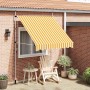 Toldo manual retráctil 200 cm naranja y blanco a rayas en Toldos | Comprar online en Foru.es