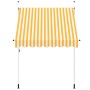 Toldo manual retráctil 200 cm naranja y blanco a rayas en Toldos | Comprar online en Foru.es