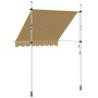 Toldo manual retráctil 200 cm naranja y blanco a rayas en Toldos | Comprar online en Foru.es