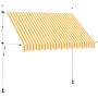Toldo manual retráctil 300 cm naranja y blanco a rayas en Toldos | Comprar online en Foru.es