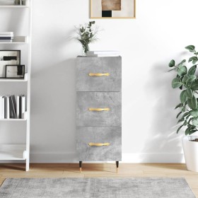 Aparador de madera contrachapada gris hormigón 34,5x34x90 cm de vidaXL, Aparadores - Ref: Foro24-828584, Precio: 67,98 €, Des...