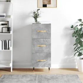 Betongraues Sperrholz-Sideboard 34,5 x 34 x 90 cm von vidaXL, Sideboards - Ref: Foro24-828584, Preis: 67,14 €, Rabatt: %