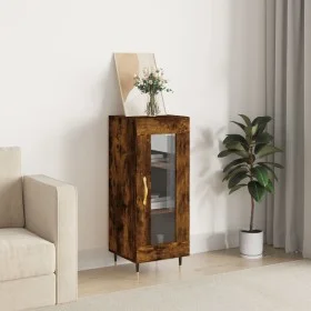 Aparador madera de ingeniería roble ahumado 34,5x34x90 cm de vidaXL, Aparadores - Ref: Foro24-828777, Precio: 55,89 €, Descue...
