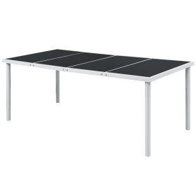 Mesa de jardín de acero negra 190x90x74 cm en Mesas de jardín | Comprar online en Foru.es