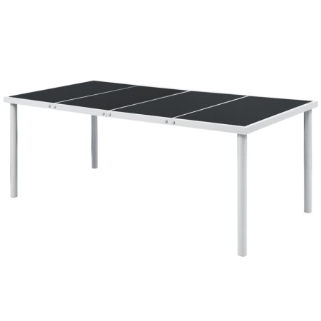 Mesa de jardín de acero negra 190x90x74 cm en Mesas de jardín | Comprar online en Foru.es