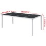 Mesa de jardín de acero negra 190x90x74 cm en Mesas de jardín | Comprar online en Foru.es
