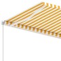 Toldo de pie manual retráctil amarillo y blanco 400x350 cm en Toldos | Comprar online en Foru.es