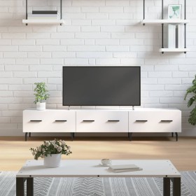 Mueble de TV madera de ingeniería blanco brillo 150x36x30 cm de vidaXL, Muebles TV - Ref: Foro24-829166, Precio: 105,40 €, De...
