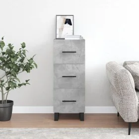 Gray concrete plywood sideboard 34.5x34x90 cm by vidaXL, Sideboards - Ref: Foro24-828632, Price: 77,84 €, Discount: %