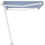 Toldo manual retráctil con LED azul y blanco 400x350 cm en Toldos | Comprar online en Foru.es