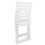 Mesa y sillas bistró de jardín plegables 3 pzas plástico blanco en Conjuntos de jardín | Comprar online en Foru.es