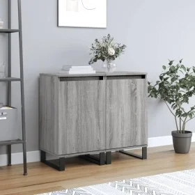 Aparadores 2 uds madera de ingeniería gris Sonoma 40x35x70 cm de vidaXL, Aparadores - Ref: Foro24-831081, Precio: 74,25 €, De...