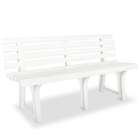 Banco de jardín plástico blanco 145,5 cm en Bancos de jardín | Comprar online en Foru.es