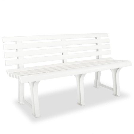 Banco de jardín plástico blanco 145,5 cm en Bancos de jardín | Comprar online en Foru.es
