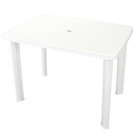 Mesa de jardín de plástico blanca 101x68x72 cm en Mesas de jardín | Comprar online en Foru.es