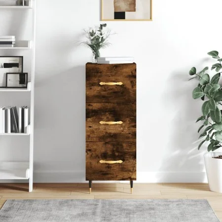 Aparador madera de ingeniería roble ahumado 34,5x34x90 cm de vidaXL, Aparadores - Ref: Foro24-828585, Precio: 67,25 €, Descue...