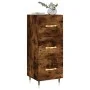 Aparador madera de ingeniería roble ahumado 34,5x34x90 cm de vidaXL, Aparadores - Ref: Foro24-828585, Precio: 67,25 €, Descue...