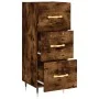 Aparador madera de ingeniería roble ahumado 34,5x34x90 cm de vidaXL, Aparadores - Ref: Foro24-828585, Precio: 67,25 €, Descue...