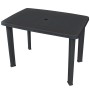 Mesa de jardín plástico gris antracita 101x68x72 cm en Mesas de jardín | Comprar online en Foru.es
