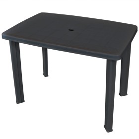 Mesa de jardín plástico gris antracita 101x68x72 cm en Mesas de jardín | Comprar online en Foru.es