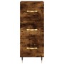 Aparador madera de ingeniería roble ahumado 34,5x34x90 cm de vidaXL, Aparadores - Ref: Foro24-828585, Precio: 68,11 €, Descue...