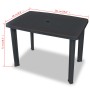Mesa de jardín plástico gris antracita 101x68x72 cm en Mesas de jardín | Comprar online en Foru.es