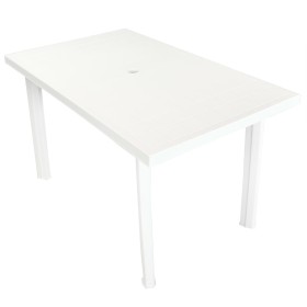 Mesa de jardín de plástico blanca 126x76x72 cm en Mesas de jardín | Comprar online en Foru.es
