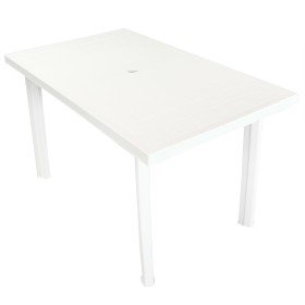 Mesa de jardín de plástico blanca 126x76x72 cm en Mesas de jardín | Comprar online en Foru.es