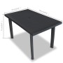 Mesa de jardín de plástico gris antracita 126x76x72 cm en Mesas de jardín | Comprar online en Foru.es