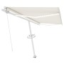 Toldo manual retráctil con LED color crema 400x350 cm en Toldos | Comprar online en Foru.es