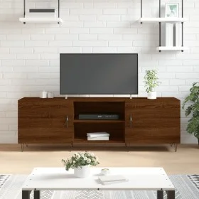 Brown oak engineered wood TV cabinet 150x30x50 cm by vidaXL, TV Furniture - Ref: Foro24-829099, Price: 95,29 €, Discount: %