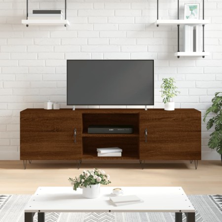 Mueble de TV madera de ingeniería roble marrón 150x30x50 cm de vidaXL, Muebles TV - Ref: Foro24-829099, Precio: 96,80 €, Desc...