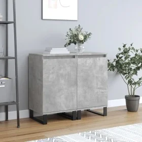 Aparadores 2 uds madera de ingeniería gris hormigón 40x35x70 cm de vidaXL, Aparadores - Ref: Foro24-831077, Precio: 96,99 €, ...