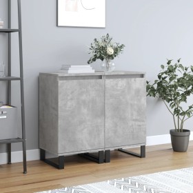 Aparadores 2 uds madera de ingeniería gris hormigón 40x35x70 cm de vidaXL, Aparadores - Ref: Foro24-831077, Precio: 98,19 €, ...