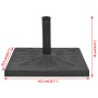 Base de sombrilla resina cuadrada negra 12 kg en Bases para sombrillas | Comprar online en Foru.es