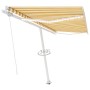 Toldo manual retráctil con LED amarillo y blanco 400x350 cm en Toldos | Comprar online en Foru.es