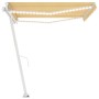 Toldo manual retráctil con LED amarillo y blanco 400x350 cm en Toldos | Comprar online en Foru.es