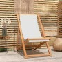 Silla de jardín de teca color crema 56x105x96 cm en Sillas de jardín | Comprar online en Foru.es