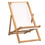 Silla de jardín de teca color crema 56x105x96 cm en Sillas de jardín | Comprar online en Foru.es