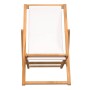Silla de jardín de teca color crema 56x105x96 cm en Sillas de jardín | Comprar online en Foru.es
