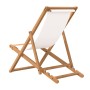 Silla de jardín de teca color crema 56x105x96 cm en Sillas de jardín | Comprar online en Foru.es