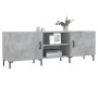 Mueble de TV madera de ingeniería gris hormigón 150x30x50 cm de vidaXL, Muebles TV - Ref: Foro24-829104, Precio: 92,25 €, Des...