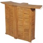 Mesa de bar plegable de madera teca maciza 155x53x105 cm en Mesas de jardín | Comprar online en Foru.es